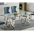 thumbnail image 2 of Heavenly Collection Glass Dining Table in Silver, 2 of 2