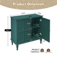 thumbnail image 6 of CBJCBJ 31.4"Mid Century Modern Sideboard Buffet Cabinet ,  Storage Cabinet with Adjustable Shelves, Accent Cabinet for Entryway, Dining Room,Green, 6 of 8