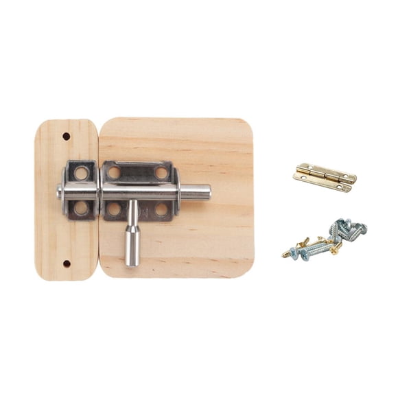 Wooden Busy Board DIY Lock Latch Puzzle Early Education Toys Parent-Child Door
