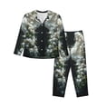 thumbnail image 1 of Fotbe Floral Angelic White Wings Conjunto de Pijama de Manga Larga para Mujer con Estampado, Ropa de Dormir de 2 Piezas, Conjunto de Casa Suave y Cómodo con Bolsillos-Medium, 1 of 7