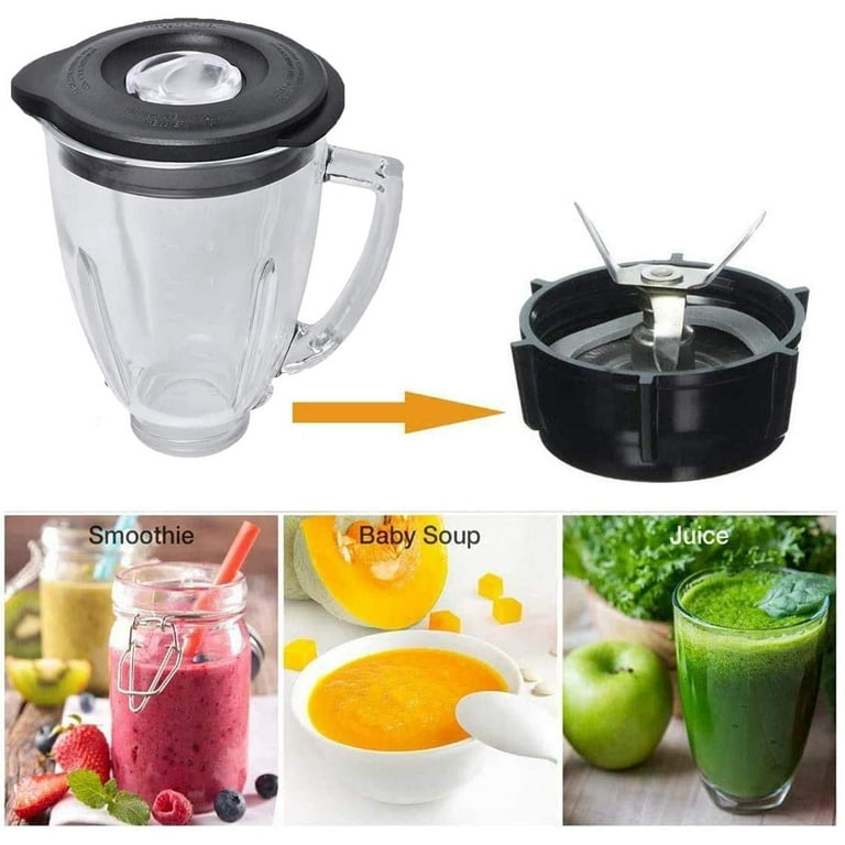 Replacement Parts Compatible with Oster Blender, 6-Cup Glass Jar