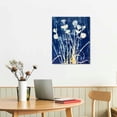 thumbnail image 3 of COMIO Navy Blue Botanical Wall Art Vintage Boho Plant Wall Art for Living Room Decor Royal Blue White Flower Pictures Floral Poster Canvas Prints Artwork Bedroom Home Decoration, 3 of 5