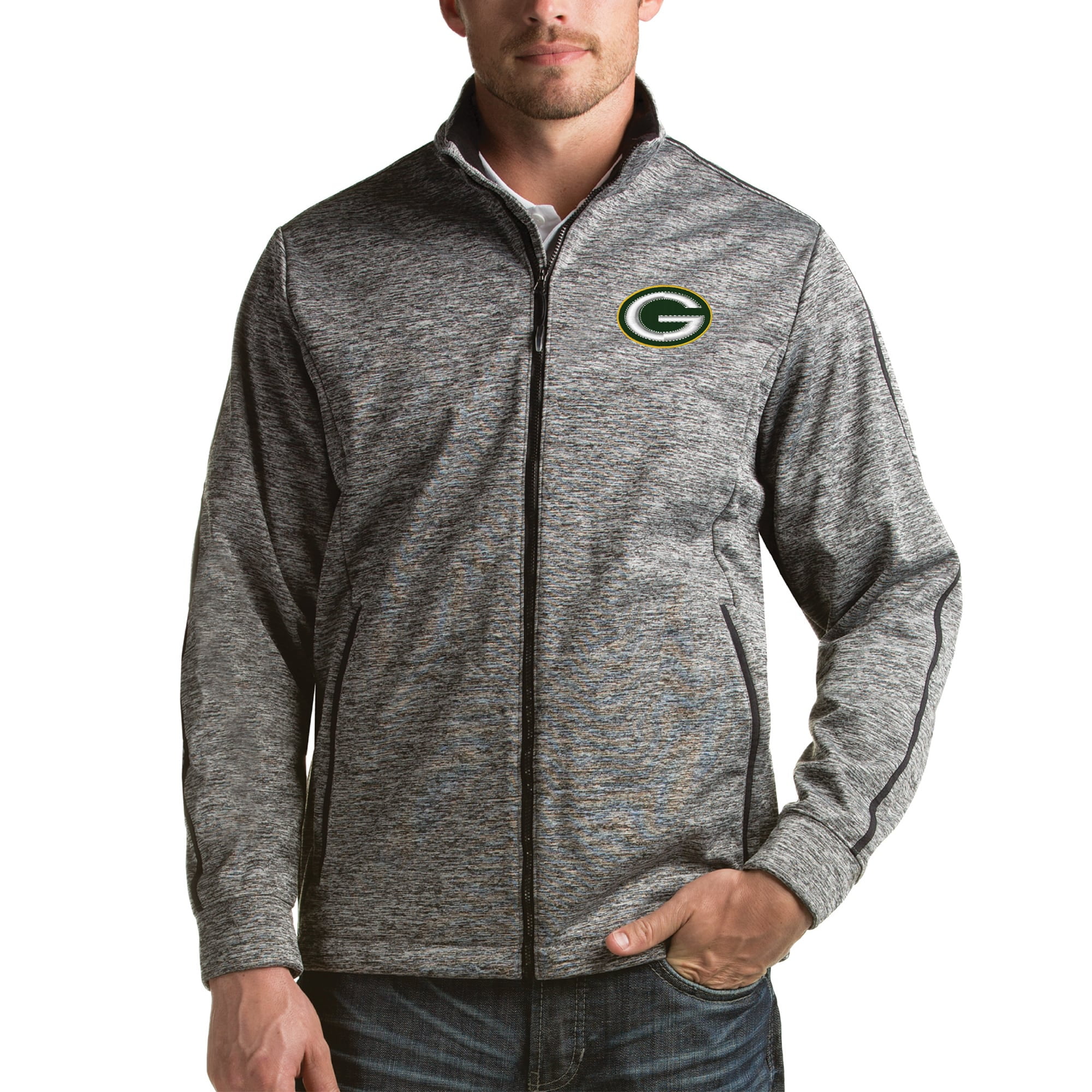 Green Bay Packers Antigua Full Zip Golf Jacket Heathered Black Walmart Com Walmart Com Green Bay Packers Antigua Full Zip Golf Jacket Heathered Black Walmart Com Walmart Com