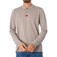thumbnail image 2 of HUGO Long sleeve Branded Polo Shirt, Beige, 2 of 6