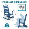 thumbnail image 3 of FURRYFECTION Outdoor Rocking Chair with High Ladder Back,HDPE Plastic Porch Rocker Chairs for Patio,Garden,Lawn,Balcony,Blue, 3 of 9