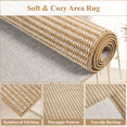 thumbnail image 5 of WANLISELL 6' x 9' Area Rugs for Living Room, Machine Washable Rug Indoor Stain Resistant Large Carpet for Bedroom Kitchen Dining Room Office Home Decor, Brown & White, 5 of 13