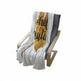 thumbnail image 4 of Autumn Soft Flannel Fleece Throw Blanket, Maple Leaf Silhouette in Warm Colors with Hand Lettering Fall Season Words, Cozy Plush for Indoor and Outdoor Use, 70" x 90", Orange and Black, by Ambesonne, 4 of 6