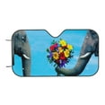 thumbnail image 7 of Balery Elephant Trunk Couple Flowers Print Car Windshield Sun Shade,Windshield Sunshade for Car Pickup Truck SUV Accessories-Medium, 7 of 7
