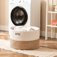 thumbnail image 4 of HBlife Large Blanket Basket 21.7" x 21.7" x 13.8" Woven Baby Laundry Storage Basket Toy Basket with Handle, Cotton Rope Basket for Nursery Living Room, 4 of 7