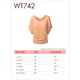 thumbnail image 6 of Made by Johnny Women's Boat Neck Short Sleeve Dolman Drape Top XL COBALT_BLUE, 6 of 6
