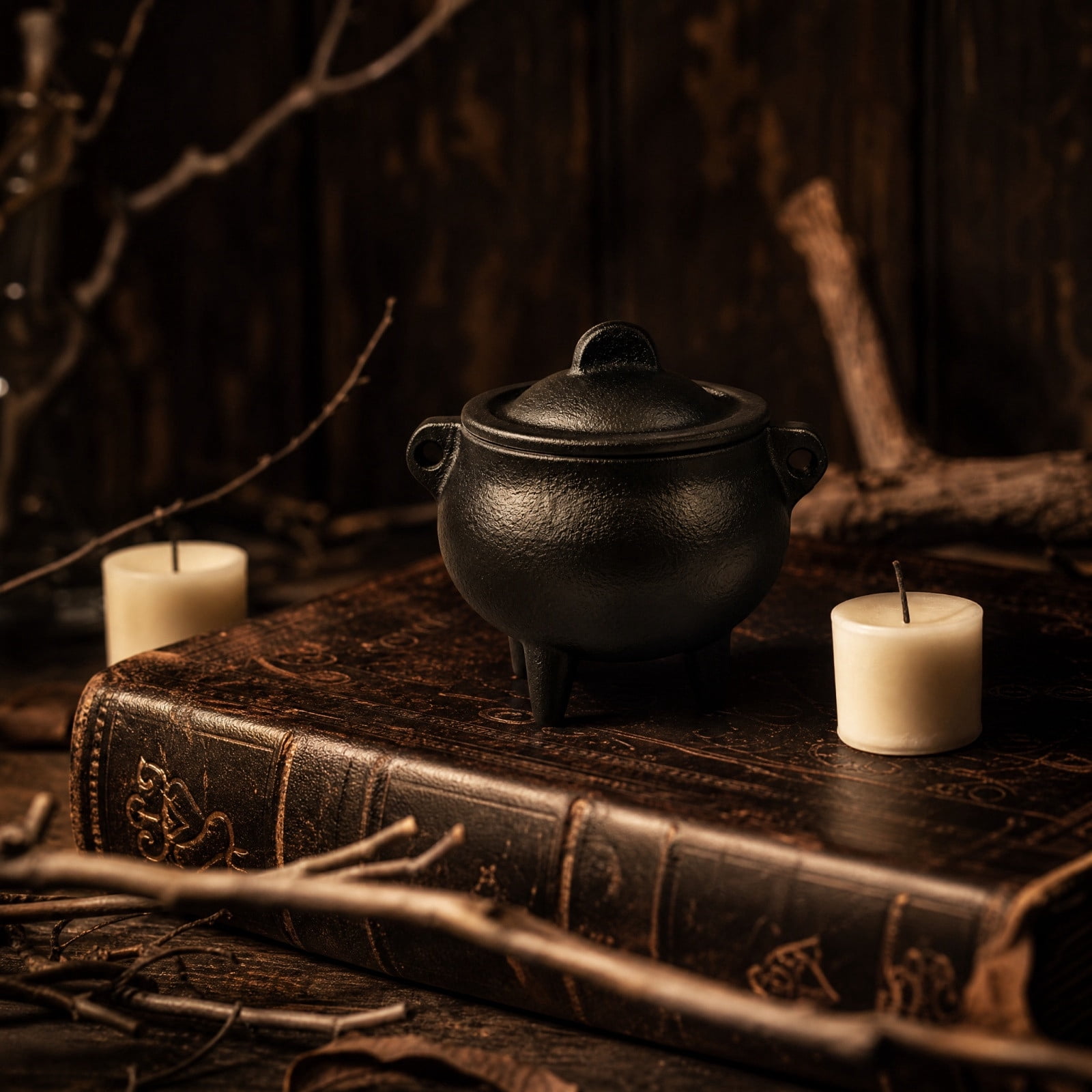 Cast Iron Cauldron Mini Cauldron Incense Holder Smudge Pot with