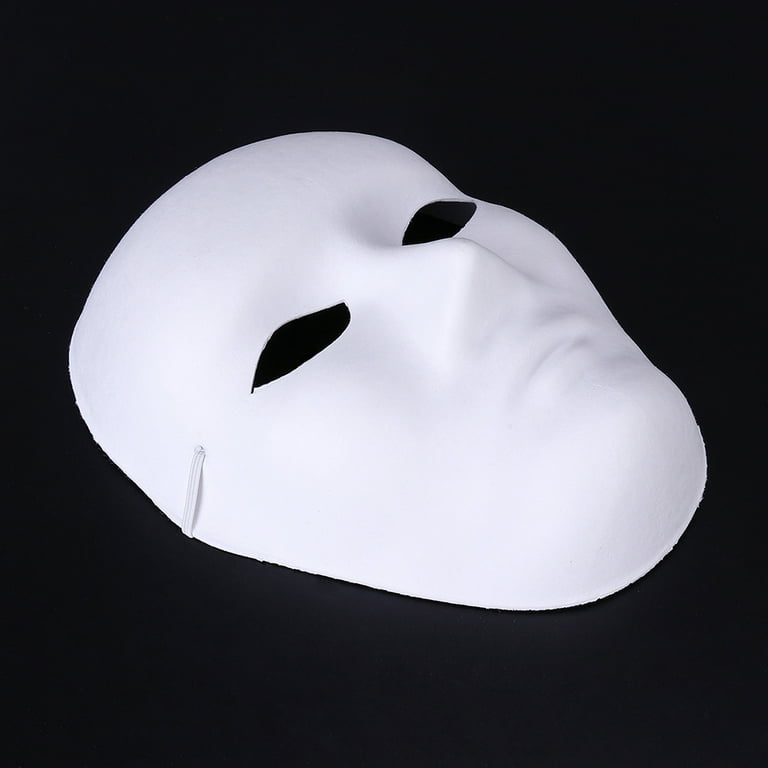 White Paper Pulp Party Masks For Women, Full Face Masquerade Mask