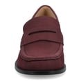 thumbnail image 6 of Journee Womens Danna Ruched Round Toe Block Heel Comfort Penny Loafer, 6 of 9