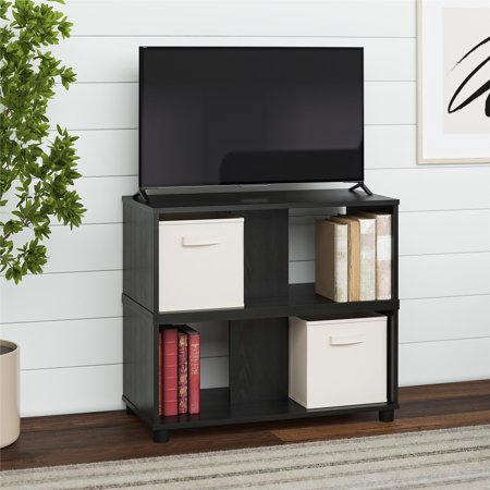 Mainstays Adjustable Side by Side or Stacking TV Stand for TVs up to 70 inches, Black Oak - missing parts