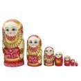 thumbnail image 3 of 7pcs/set New Wooden Russian Nesting Dolls Braid Girl Toy Traditional Matryoshka, 3 of 4