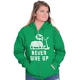 thumbnail image 3 of Never Give Up Rhino to Unicorn Gym Zip Up Hoodie Men's Women's Brisco Brands X, 3 of 6
