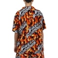 thumbnail image 4 of Fast & Furious Logo All-Over Print Flame Background Adult Short Sleeve Button-Down Shirt Medium, 4 of 6