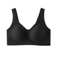 thumbnail image 2 of Thredzr Wireless Bra Women Full Coverage Push-Up Wireless Bra Soft Comfort Seamless No Underwire Bra Plus Size Breathable Bralette Black 38, 2 of 6