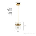 thumbnail image 6 of Hunter - Karloff 1-light Alturas Gold, Small Pendant Light, Dimmable, Casual Style, Urn Shaped, for Bedrooms, Dining, Living Rooms - 19840, 6 of 7