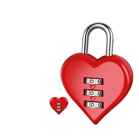 Aluminum Alloy 3 Digit Combination Password Luggage Code Lock Couple Love Lock Mini Suitcase