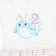 thumbnail image 4 of Inktastic Happy 2nd Birthday with Cute Narwhal Stars and Bubbles Girls Toddler Dress, 4 of 5