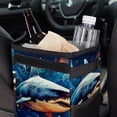 thumbnail image 6 of Starry Shark Foldable Car Trash Bin with Lid, Leak-Proof Mini Trash Can for Car with Hanging Storage Bag, 6 of 6