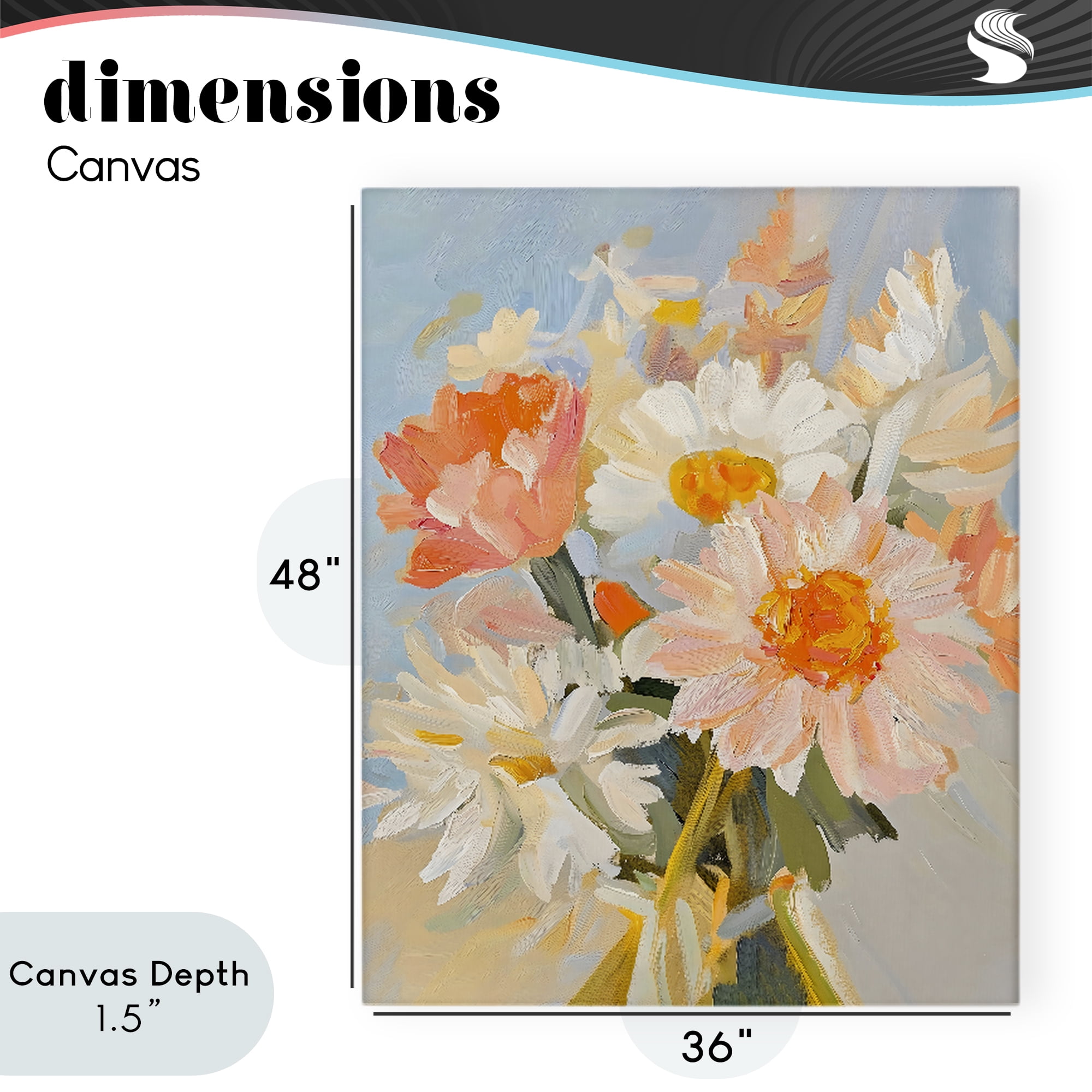 Stupell Industries Orange Spring Floral Bouquet Canvas Wall Art, design by The Prints Vibe