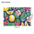 thumbnail image 3 of Toilet Rug Rectangle Bathroom Rugs Non-Slip Soft Plush Machine Washable Contour Bath Mat Apple Blueberry Strawberry Rose 24x16, 3 of 9