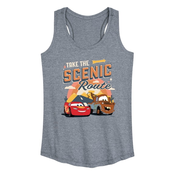 Cars - Take The Scenic Route - Women's Racerback Graphic Tank