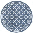 thumbnail image 3 of Bliss Rugs Indoor Outdoor Geometric Round Rug for Living Room, Porch, Deck | Blue, 5'3''Round, 3 of 6