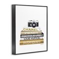 thumbnail image 2 of Stupell Industries Art Deco Camera Gold Black Bookstack Black Framed Giclee Art, 11 x 14, by Amanda Greenwood, 2 of 7