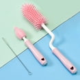 thumbnail image 3 of Silicone Soft Touch Bottle Brush, Baby Bottle Cleaning Brush Cleaning Tool Set for Washing Glass, Baby Bottles, Mugs, Narrow Neck Water Sport Bottles, 3 of 7