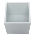 thumbnail image 4 of CosmoLiving by Cosmopolitan 14", 10"W Indoor Outdoor White Metal Planter (2 Count), 4 of 9