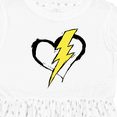 thumbnail image 4 of Inktastic Lightning Bolt Heart Girls Toddler Dress, 4 of 5