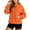 Orange, variant on Women'S Fashion Women's Solid Sweatshirt Women's Zip Up Hoodie Fall Fashion Loose Fit Long Sleeve Pullover Casual Streetwear Comfortable Sweatshirt With Pocket And Drawstring For Daily Wear