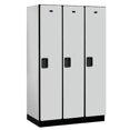 thumbnail image 2 of 15" Wide Single Tier Designer Wood Locker - 3 Wide - 6 Feet High - 21 Inches Deep - Gray, 2 of 4