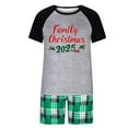 thumbnail image 2 of REORIAFEE Family Pajamas Matching Sets Christmas 2 Piece Loungewear Short Sleeve Top and Shorts Plaid Soft Sleepwear Gray S-2XL, 2 of 6