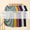 thumbnail image 3 of Women's Star Print Lace Trim Crew Neck Midi Nightgown, Soft Modal Short Sleeve Loose Casual Home Loungewear Sleep Dress Yellow XL(XL), 3 of 9