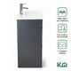 thumbnail image 2 of Gabinete Para Baño KingsHouse Mueble Lavamanos Ovalín Monomando 2 Cajones Organizador Fibra de Madera MDF gris, 2 of 7