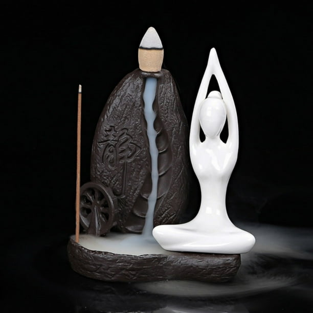 Ceramic Waterfall Backflow Smoke Incense Burner Censer Holder Yoga Decor Walmart Com Walmart Com