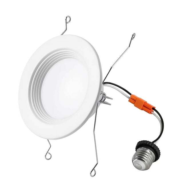 FixtureDisplays® Plafonnier Encastré de 6 Pouces vers le Bas, Luminaire DEL de Rénovation de Plafond 15647
