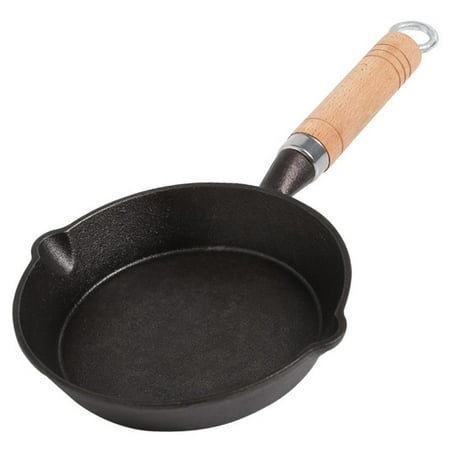 

Iron Small Egg Pan | Cast Iron Skillet Frying Pan with Dual Drip-Spouts | Pre-seasoned Oven Kitchen Cookware for Home Restaurant