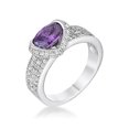 thumbnail image 1 of Jgoodin R08566R-C20-07 1.6 CT Amethyst Oval Cubic Zirconia Ring, Clear - Size 7, 1 of 1