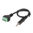 thumbnail image 1 of 3.5mm 3 Pole Male Plug To 3Pin AV Screw Audio Video Shield Free-Soldering 30cm, 1 of 6