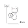 thumbnail image 6 of Mightlink Women Brooch Hollow Kitty Shape Smooth Stainless Anti-slip Wear-resistant Coat Collar Hat Scarf Decoration Clothes Pin Business Events Garment Jewelry, 6 of 7
