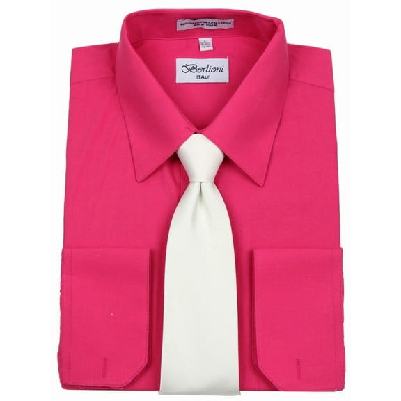 Men's Berlioni Business Tie Set Dress Shirt And Tie