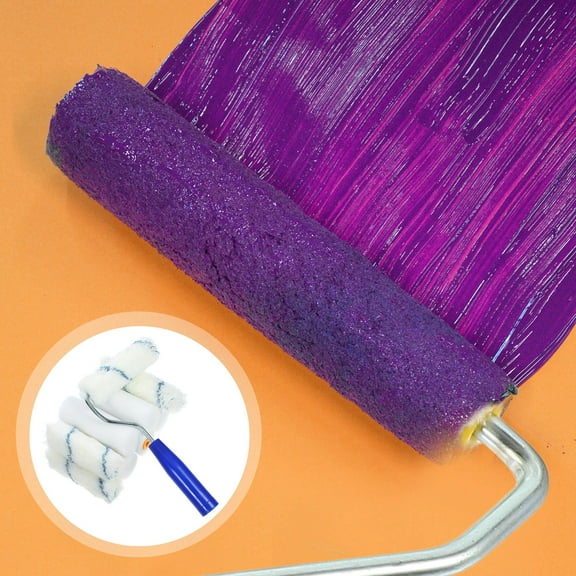 UPOUART Small Paint Roller Set for Walls, Plastic Handle, Ideal for Home and Painting Projects, 1 Set