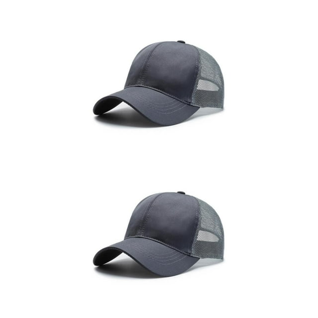 relayinert Fashionable Polyester Mesh Trucker Hat Stay Cool And Stylish Sporty Style grey 2Set