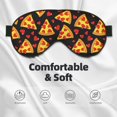thumbnail image 3 of Naloa Cartoon Pizza Print Sleep Mask for Sleeper, Light Blocking Sleeping Eye Mask for Women Men, Eye Shade with Adjustable Strap for Travel, Nap,Meditation, 3 of 7