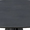 thumbnail image 3 of Benjara Jeny 34-51 Inch Dining Table, Extendable Round Stone Top, Black Steel, 3 of 6